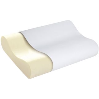 Sleep Innovations Memory Foam Contour Bed Pillow, White