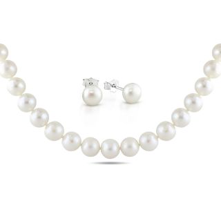 Cultured Freshwater Pearl Set, White, Womens