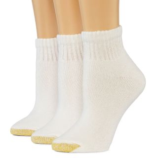 Gold Toe GoldToe 3 pk. Ultra Tec Quarter Socks, White, Womens