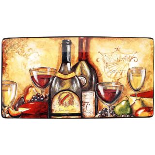 Wine & Cheese Party 18x9  Earthenware Platter