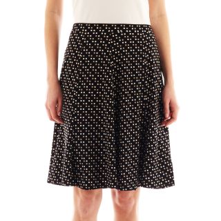 LIZ CLAIBORNE Gored Knit Skirt   Talls, Black