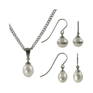 3 Pc. Cultured Freshwater Pearl Boxed Set, Womens