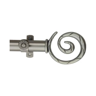 ROD DESYNE Curtain Rod with Spiral Finials, Satin Nickel