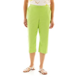 Alfred Dunner Fresh Picked Embroidered Capris, Lime, Womens