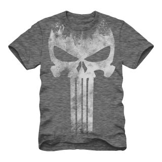 Punisher Graphic Tee, Charcoal Punisher, Mens