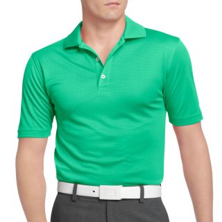 Izod Golf Grid Performance Polo Shirt, Emerald (Green), Mens