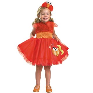 Sesame Street Frilly Elmo Toddler/Child Costume, Red, Girls