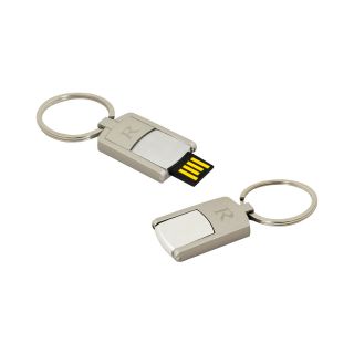 Personalized USB Key Ring, Silver