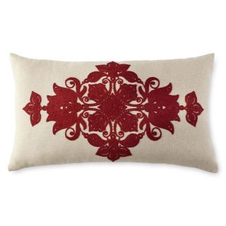 Henna Oblong Decorative Pillow, Burgundy