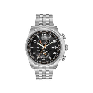 Citizen Eco Drive World Time A T Mens Silver Tone 20ATM Watch AT9010 52E