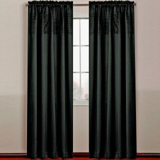 Landford Rod Pocket Curtain Panel, Black