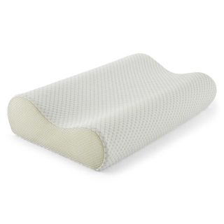 SENSORPEDIC SensorCOOL Gel Cool Memory Foam Contour Neck Pillow, White