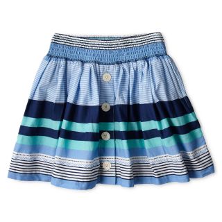 ARIZONA Striped Button Front Skirt   Girls 6 16 and Plus, Blue, Girls