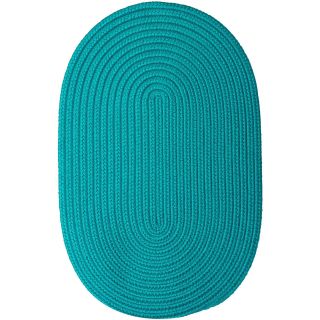 Nantucket Reversible Braided Indoor/Outdoor Oval Rugs, Turquoise
