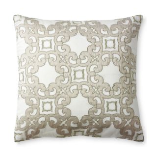 ROYAL VELVET Crestmore 18 Square Decorative Pillow, Ivory