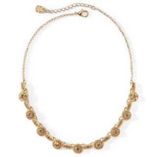 MONET JEWELRY Monet Gold Tone Brown Stone Frontal Necklace, Topz