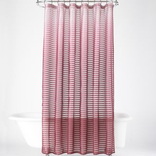 ROYAL VELVET Shimmer Stripe Shower Curtain, Claret