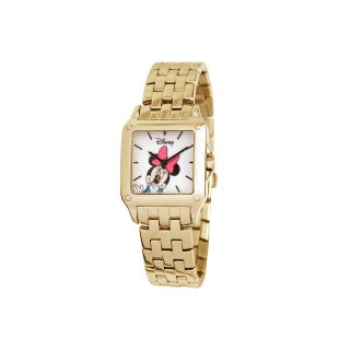 Disney Minnie Mouse Womens Gold Tone Watch