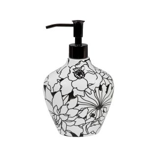 Creative Bath Black & White Ceramic Soap Dispenser, Black/White