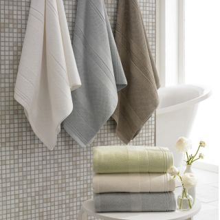 KASSATEX Textures Bath Towels, White