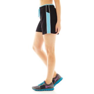 Made For Life Piped Mesh Shorts, Blue/Black/White, Womens