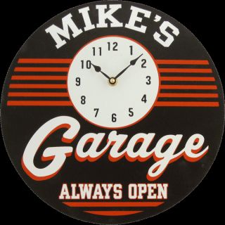 Personalized Garage Man Cave Clock