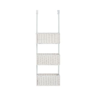 Over the Door 3 Tier Basket Storage, White