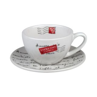 Konitz Coffee Bar Amore Mio 8 pc. Cappuccino Cup and Saucer Set