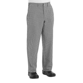 Chef Designs Chef Pants Big and Tall, Black/White, Mens