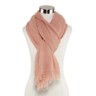 Solid Basket Weave Scarf, Blush, Womens