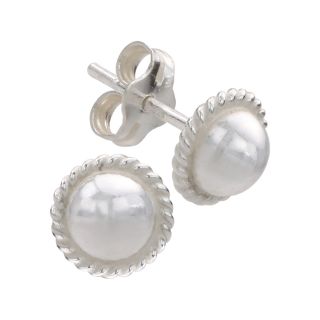 Bridge Jewelry Button Style Stud Earrings Sterling Silver