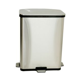 Itouchless 13 Gal. Stainless Steel Step Sensor Trash Can