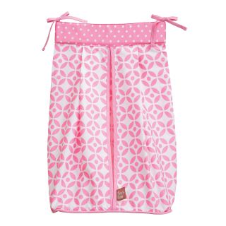 Trend Lab Lily Diaper Stacker, White/Gray/Pink, Girls