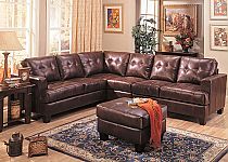 The Samuel Collection Brown Sectional