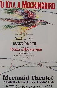 To Kill a Mockingbird (Original London Theatre Window Card)