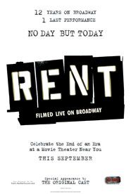 Rent  One Performance Only in Theaters in September Featuring