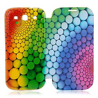 Round Dots Leather Case for Samsung Galaxy S3 I9300