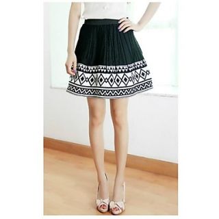 Womens Geometric Pattern Mini Skirt