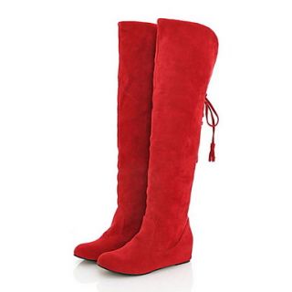Suede Flat Heel Over The Knee Snow Boots(More Colors)