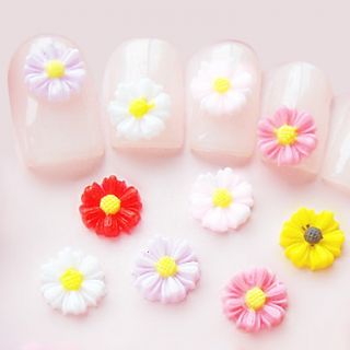 10pcs 3D Resinic Beautiful Flower Nail Decorations