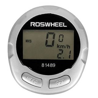ROSWHEEL Digital LCD 13 Functions Waterproof Wired Cycle Computer 81489