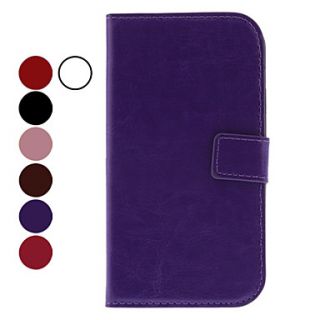 Pu Leather Grain Full Body Case with Stand and Card Slot for Samsung Galaxy S3 I9300 (Assorted Colors)