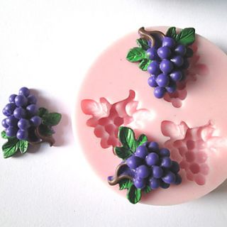 Three Holes Grape Fruit Silicone Mold Fondant Molds Sugar Craft Tools Chocolate Mould For Cakes