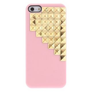 Novelty Design Golden Rivets Down Stairs Pattern Hard Case with Nail Adhesive for iPhone 5/5S (Assorted Colors)