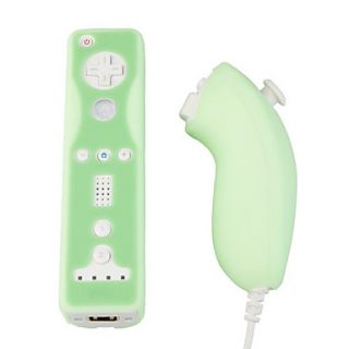 Protective Silicone Case/Skin for Nintendo Wii/Wii U Remote and Nunchuk/Green (BCM033)