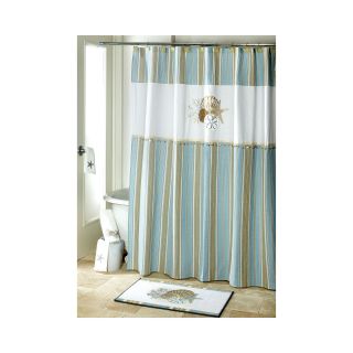 Avanti By the Sea Bath Shower Curtain, White
