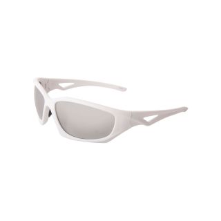 Polarized Sport Wrap Sunglasses, White, Womens