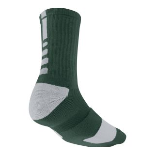 Nike Basketball Elite Crew Socks, Green/White, Mens