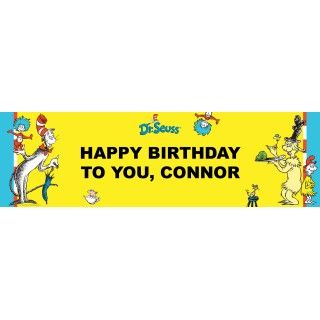 Dr. Seuss Personalized Birthday Banner