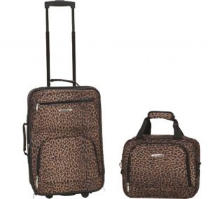 Rockland 2 Piece Luggage Set F102   Leopard Luggage Sets